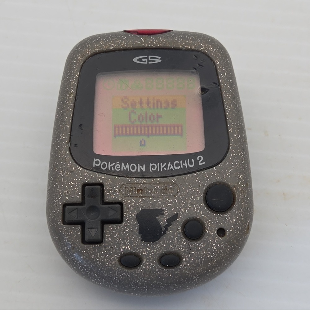 Nintendo Pokemon Pikachu 2 GS Gray Pocket Pikachu Virtual Pet MPG-002 Tested